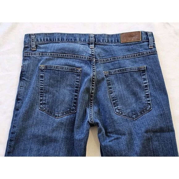Dearborn Denim Jeans Mens 35x30 Dark Wash Blue Zip Work‎ Chicago USA Flex Pants - Picture 5 of 7